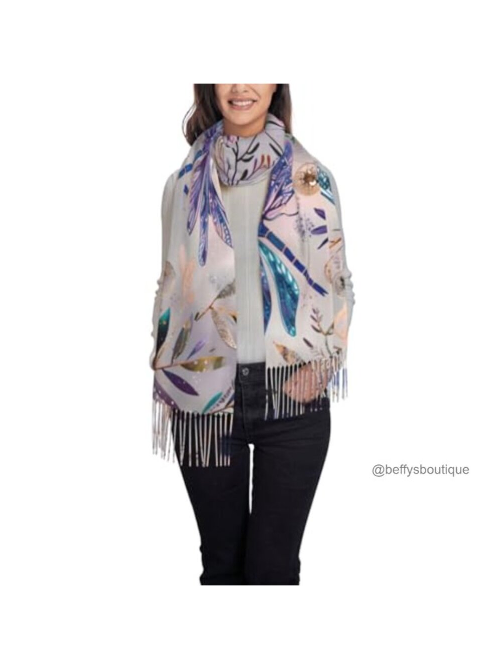 Oversized Tassel Scarf Shawl Women's Cozy Festival Wrap